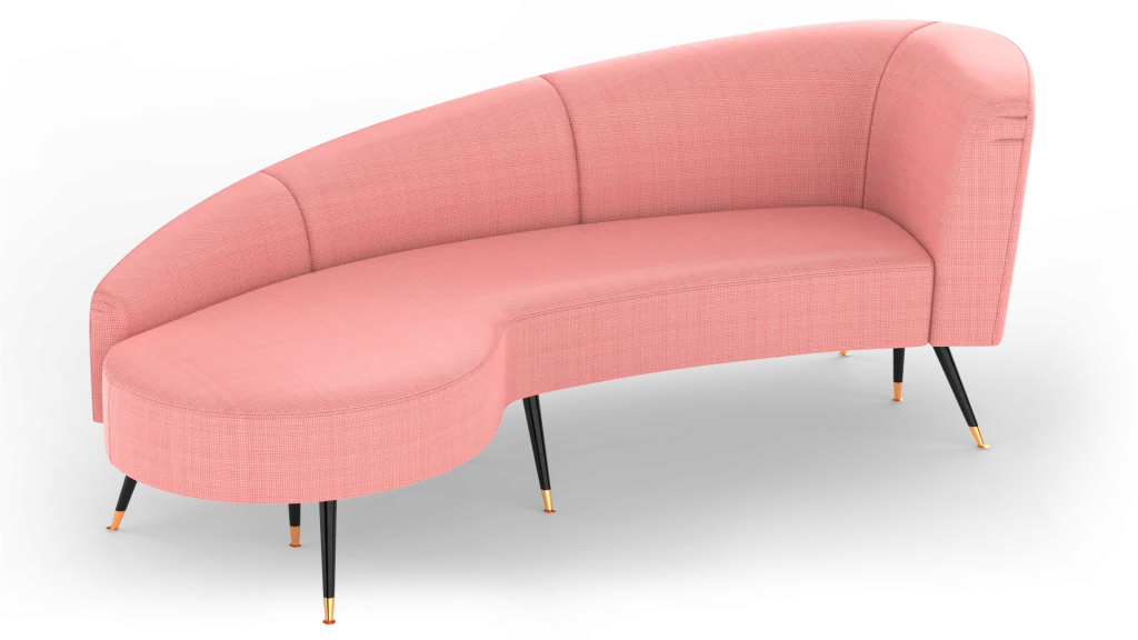 3D Render Pink Sofa Image